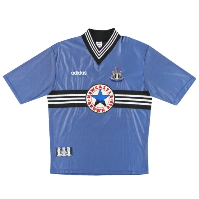 1996-97 Newcastle adidas Away Shirt Ginola #14 L - Newcastle United / Very good 