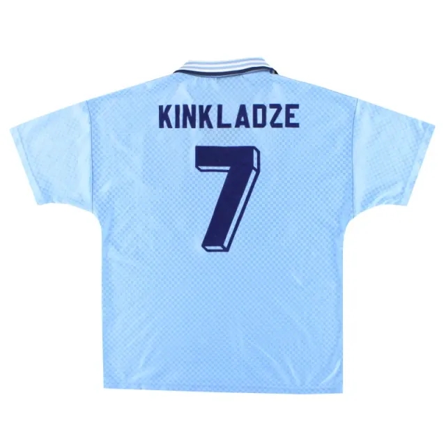 1995-97 Manchester City Umbro Home Shirt Kinkladze #7 M - Manchester City / Very Good 