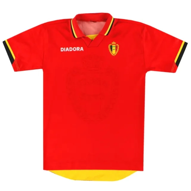 1996-97 Belgium Diadora Home Shirt Y - Belgium / Excellent 