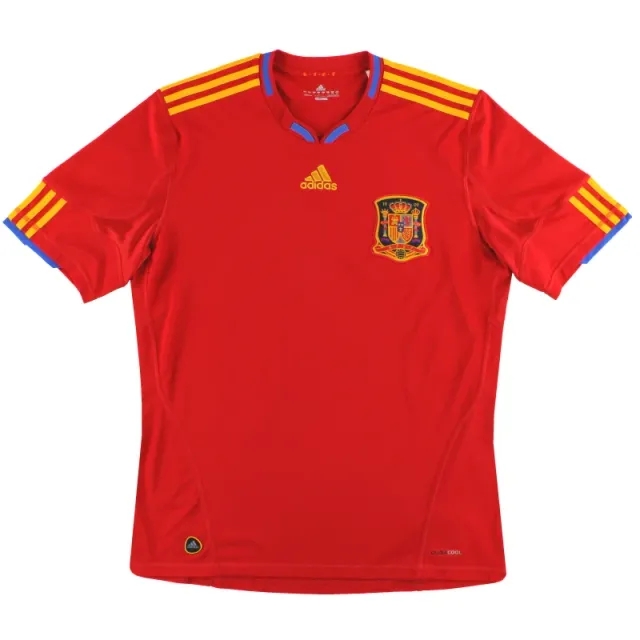 2009-10 Spain adidas Home Shirt S - Spain / Excellent 