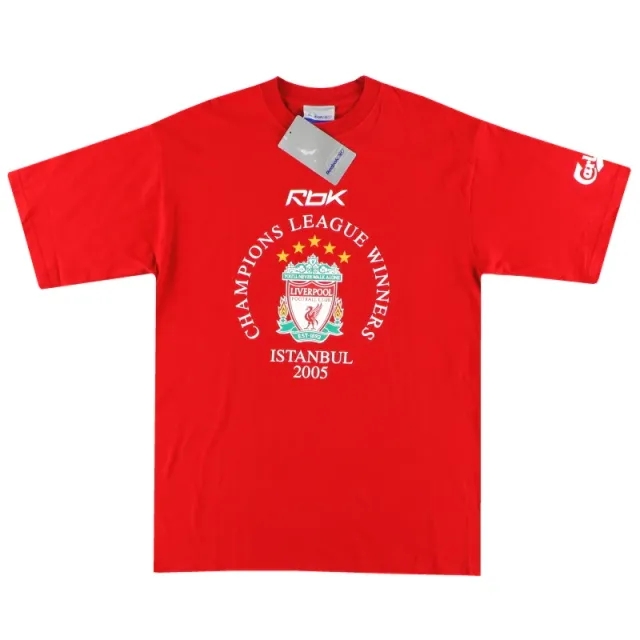 2005-06 Liverpool Reebok 'Champions League Winners' Graphic Tee *w/tags* S - Liverpool / w/tags 