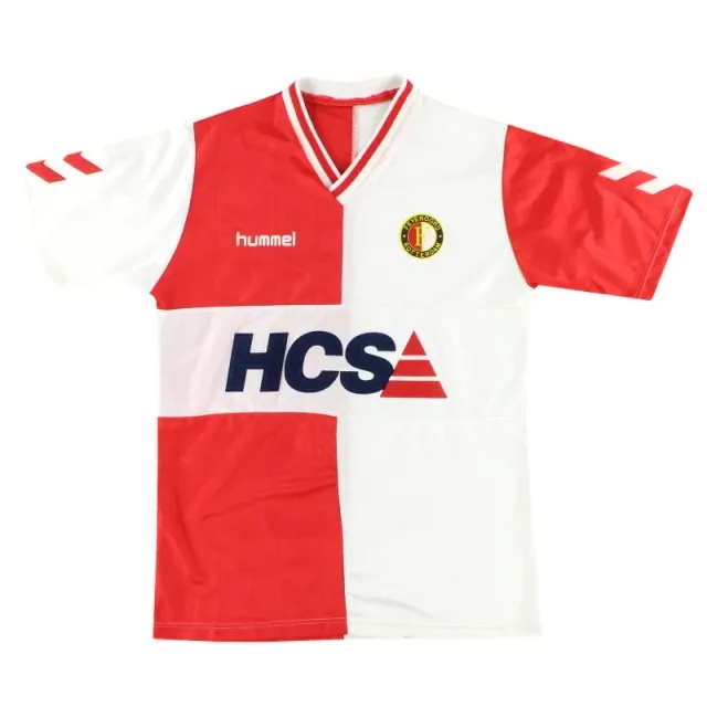 1989-90 Feyenoord Hummel Home Shirt L - Feyenoord / Very Good 
