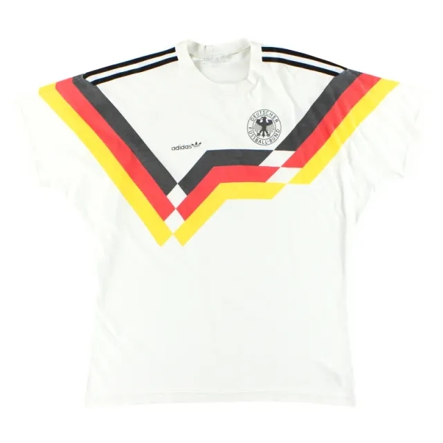 1990-92 West Germany adidas Leisure Cotton Tee XL - Germany / Excellent 