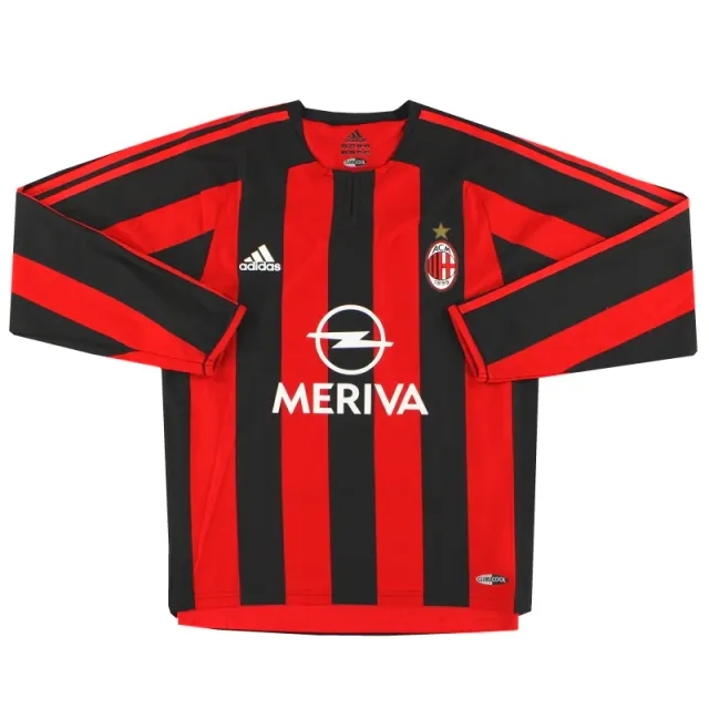 2003-04 AC Milan adidas Player Issue Home Shirt #7 L/S *Mint* S - AC Milan / Mint 