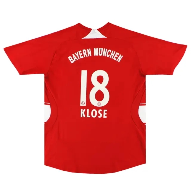 2007-08 Bayern Munich adidas Home Shirt Klose #18 M - Bayern Munich / Excellent 