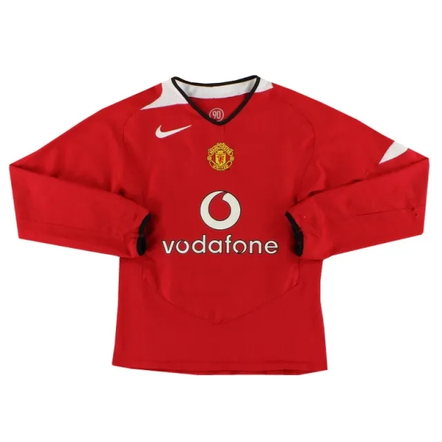 2004-06 Manchester United Nike Home Shirt L/S S.Boys - Manchester United / Good 