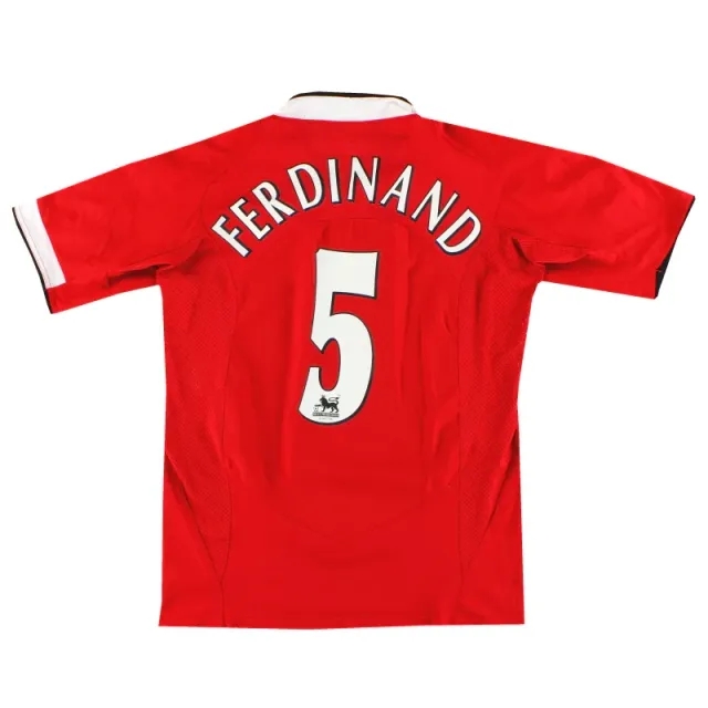 2004-06 Manchester United Nike Home Shirt Ferdinand #5 S - Manchester United / Excellent 