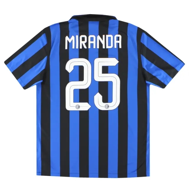 2015-16 Inter Milan Nike Home Shirt Miranda #25 L - Inter Milan / Excellent 