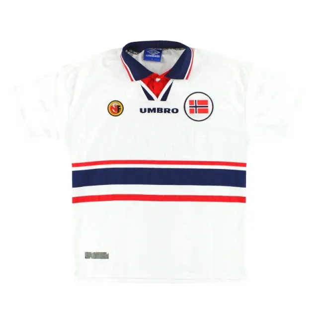 1998-00 Norway Umbro Away Shirt M - Norway / Excellent 