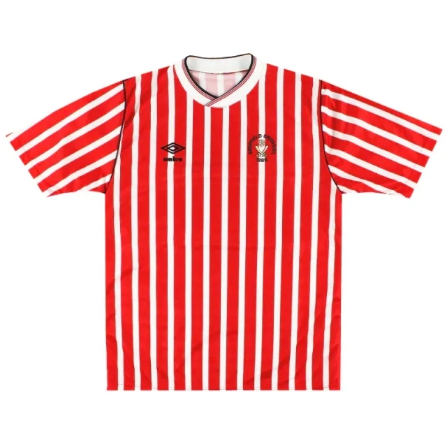 1987-90 Sheffield United Umbro Home Shirt L - Sheffield United / Excellent 