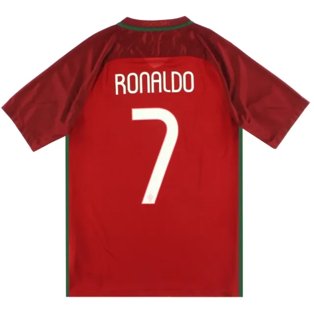 2016-17 Portugal Home Shirt Ronaldo #7 *Mint* M - Portugal / Mint 