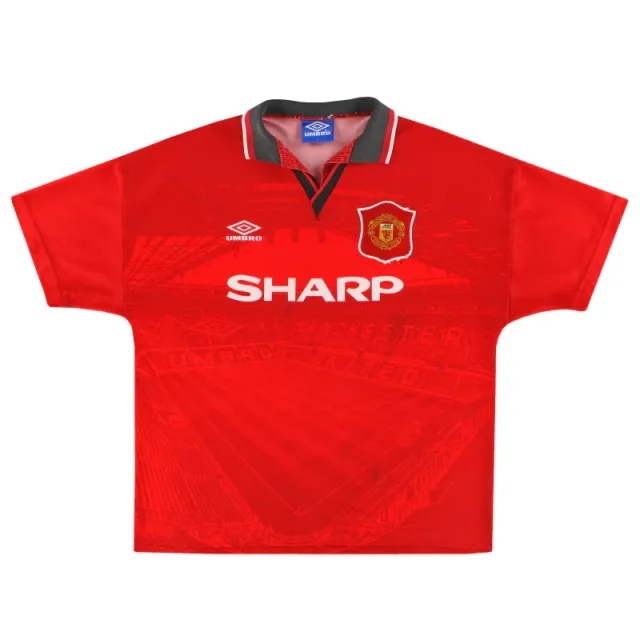 1994-96 Manchester United Umbro Home Shirt L - Manchester United / Very good 