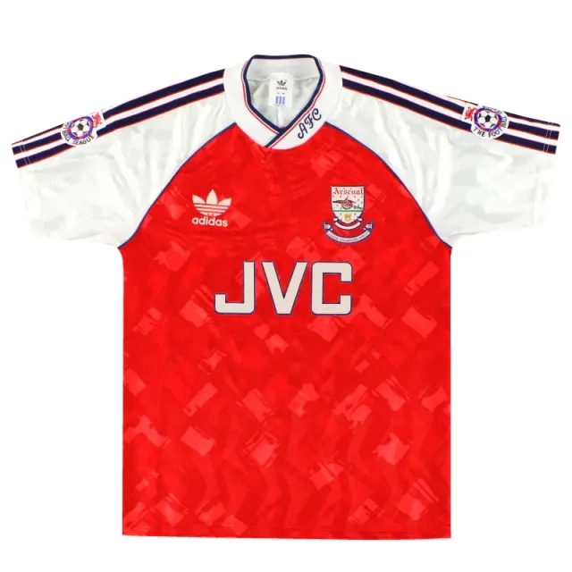 1990-92 Arsenal adidas 'Champions' Home Shirt S - Arsenal / Very good 