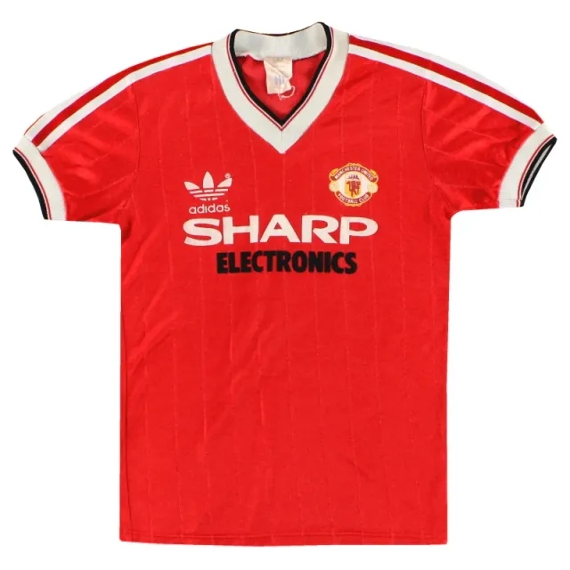 1982-83 Manchester United adidas Home Shirt L.Boys - Manchester United / Excellent 
