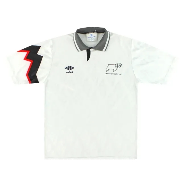 1991-93 Derby County Umbro Home Shirt M - Derby County / Good 