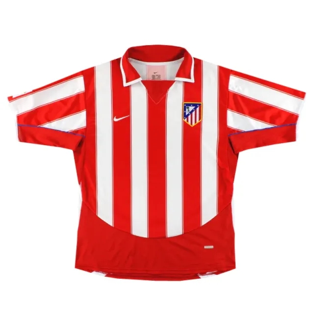 2003-04 Atletico Madrid Nike Home Shirt M - Atletico Madrid / Excellent 