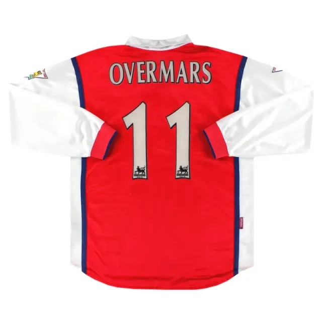 1998-99 Arsenal Nike Home Shirt L/S Overmars #11 XL - Arsenal / Excellent 