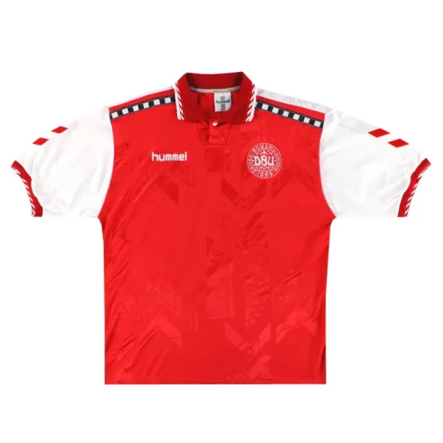 1996-98 Denmark Hummel Home Shirt XL - Denmark / Very Good 