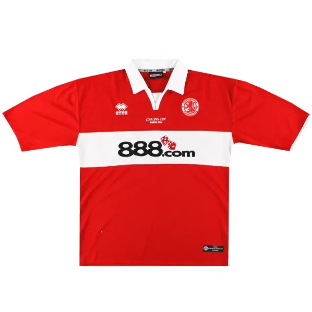 2004 Middlesbrough Errea 'Carling Cup Winners 2004' Home Shirt L - Middlesbrough / Excellent 
