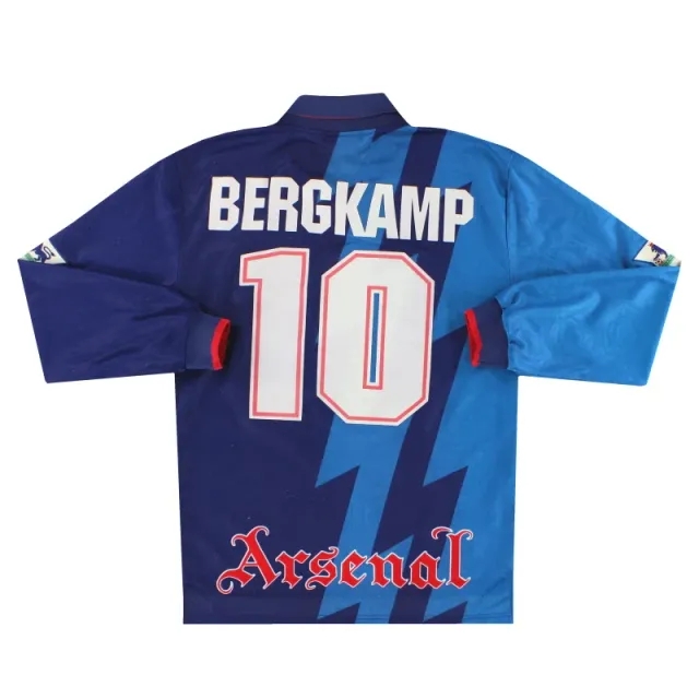 1995-96 Arsenal Away Shirt Bergkamp #10 L/S S - Arsenal / Excellent 