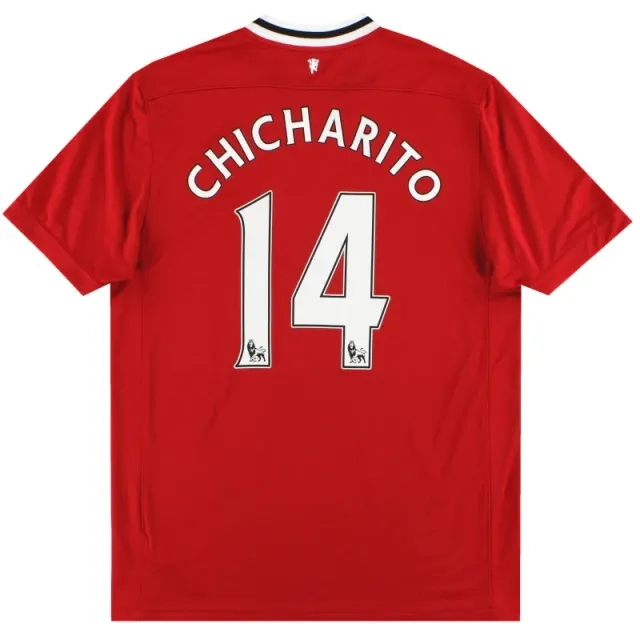 2011-12 Manchester United Nike Home Shirt Chicharito #14 L - Manchester United / Excellent 