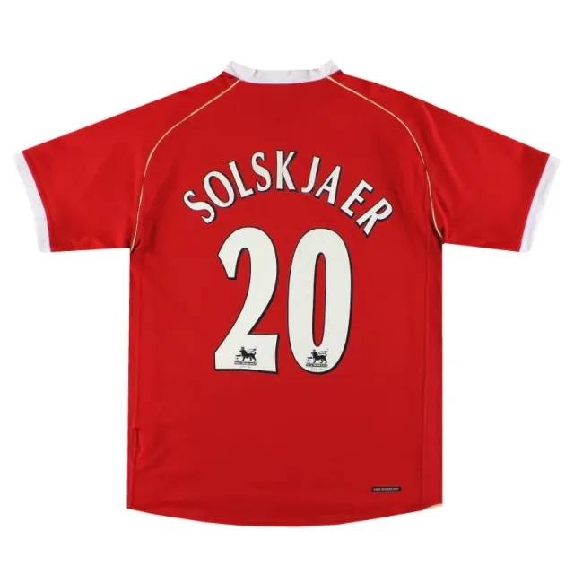 2006-07 Manchester United Nike Home Shirt Solskjaer #20 M - Manchester United / Excellent 