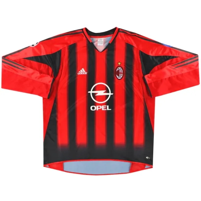 2004-05 AC Milan adidas CL Home Shirt L/S XL - AC Milan / Excellent 