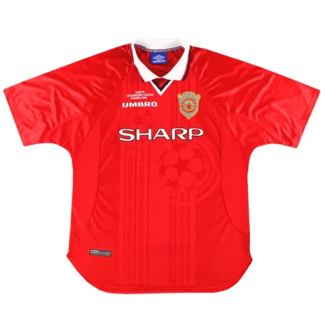 1999-00 Manchester United Umbro CL Winners Shirt M - Manchester United / Excellent 