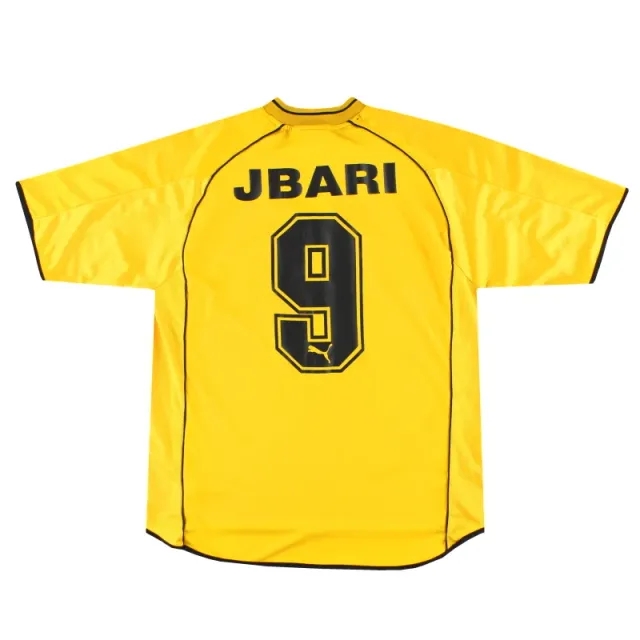 2001-02 Aris Thessaloniki Puma Home Shirt Jbari #9 XL - Greek Clubs / Excellent 