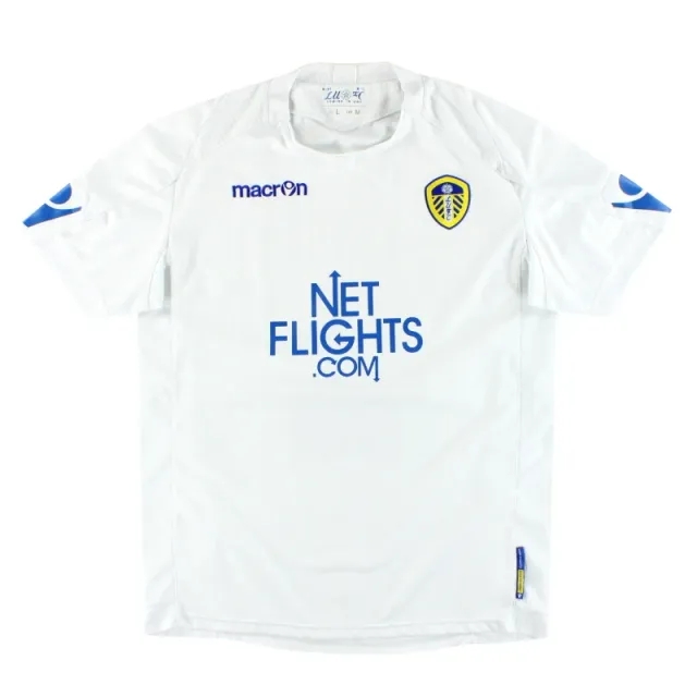 2010-11 Leeds Macron Home Shirt M - Leeds / Excellent 