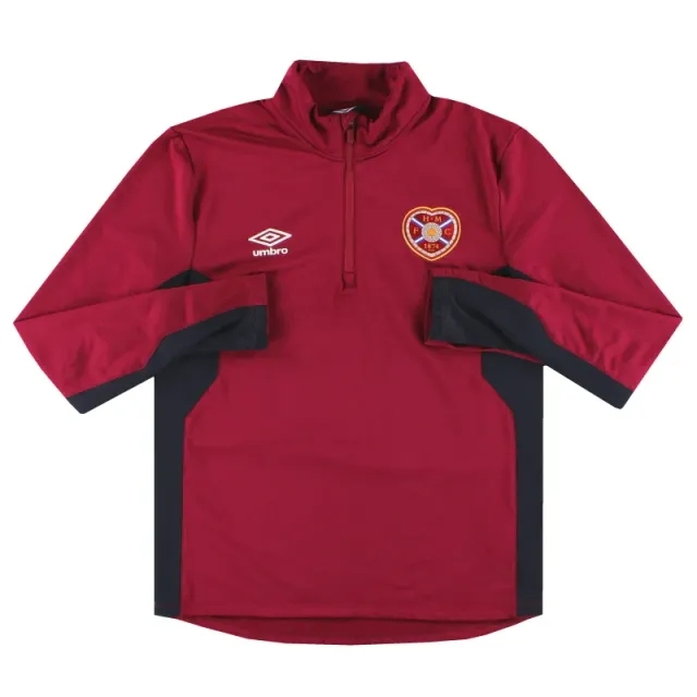 2017-18 Hearts Umbro 1/4 Zip Training Top M - Hearts / Excellent 
