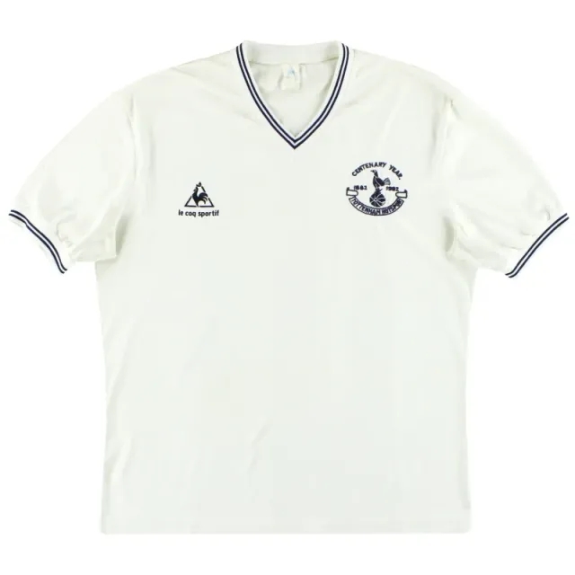 1982-83 Tottenham Le Coq Sportif Centenary Home Shirt M - Tottenham Hotspur / Excellent 