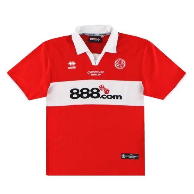 2004 Middlesbrough Errea 'Carling Cup Winners 2004' Home Shirt Y - Middlesbrough / Excellent 