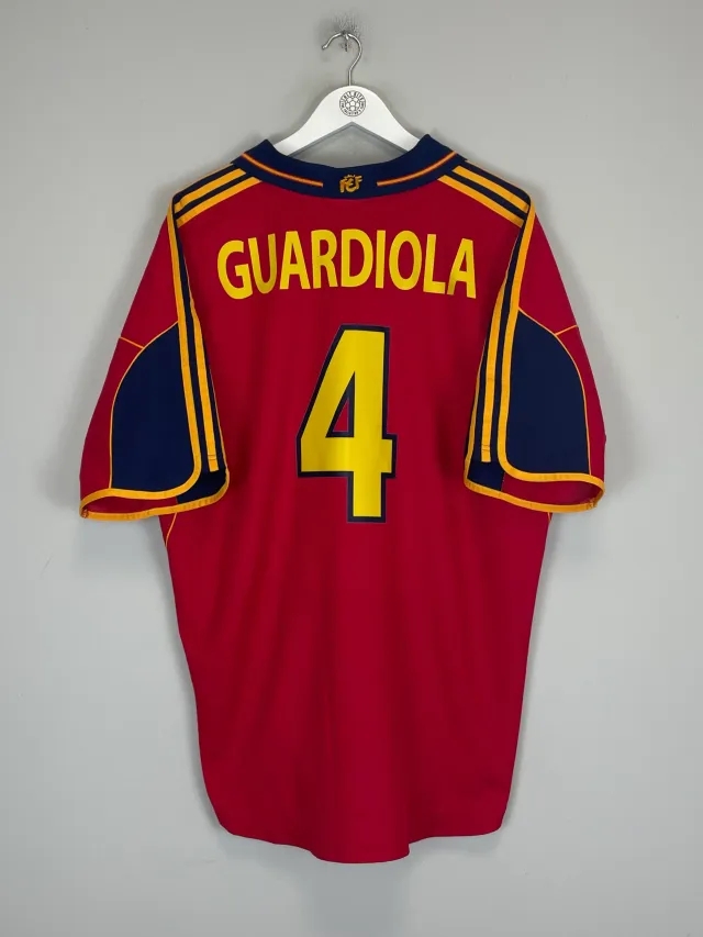1999/02 SPAIN GUARDIOLA #4 HOME SHIRT (XL) ADIDAS | Cult Kits