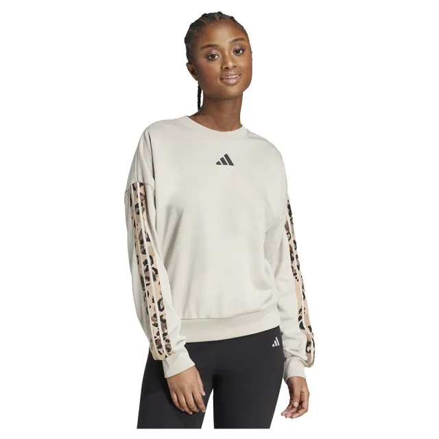 Adidas Animal Print 3 Stripes French Terry Sweatshirt