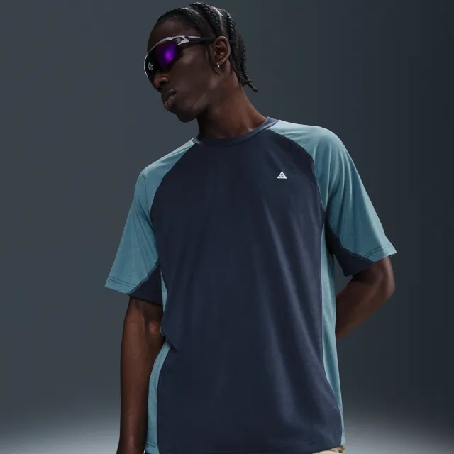 Nike ACG 'Goat Rocks' Men's Dri-FIT ADV UV Short-Sleeve Top - Blue - Polyester