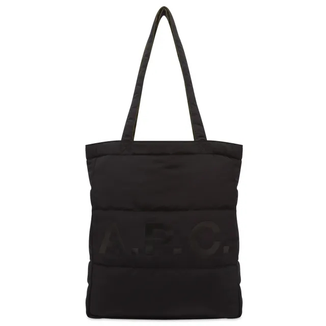 A.P.C. Men's Lou Reversible Tote Bag Khaki/Black