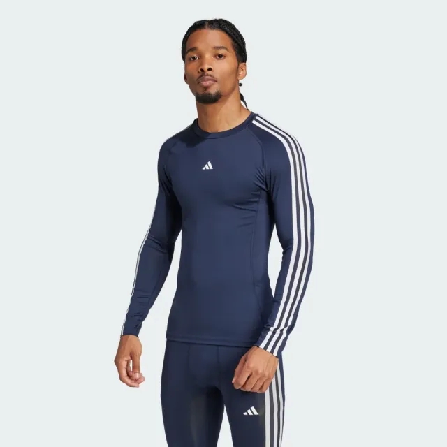 adidas TECHFIT Compression Training 3-Stripes Long Sleeve Long-Sleeve Top