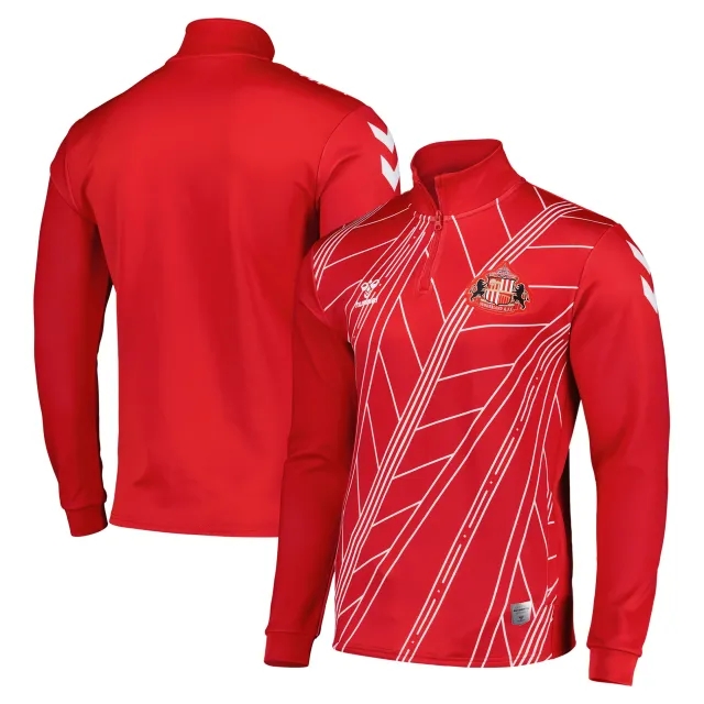Sunderland Hummel Home Pre-Match Half Zip - Red