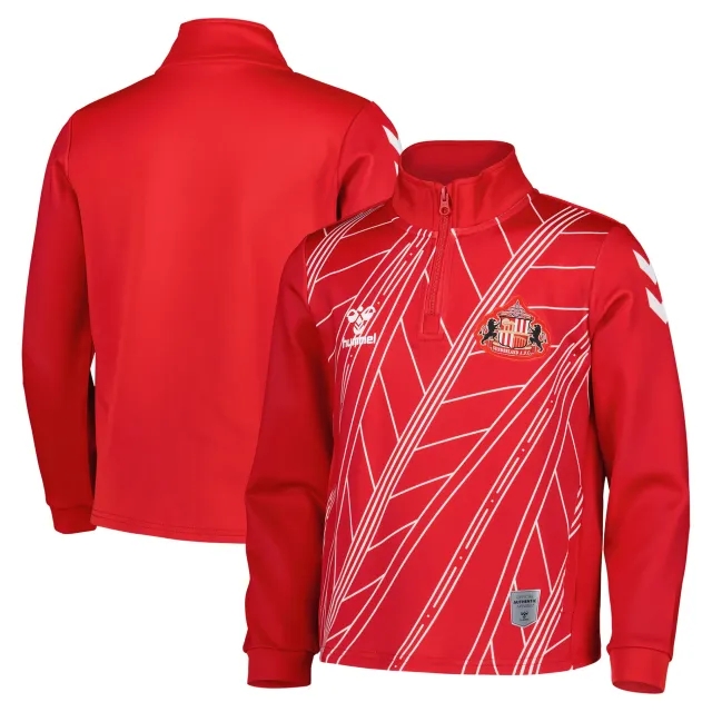 Sunderland Hummel Home Pre-Match Half Zip - Red - Kids