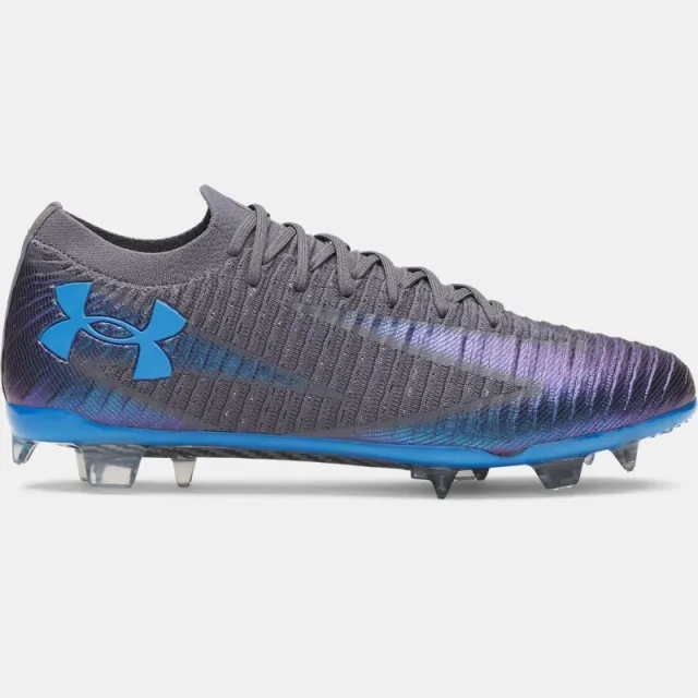 Under Armour  Shadow Elite 3 FG Men's Soccer Cleats Castlerock / Black / Blue Atlantis 9