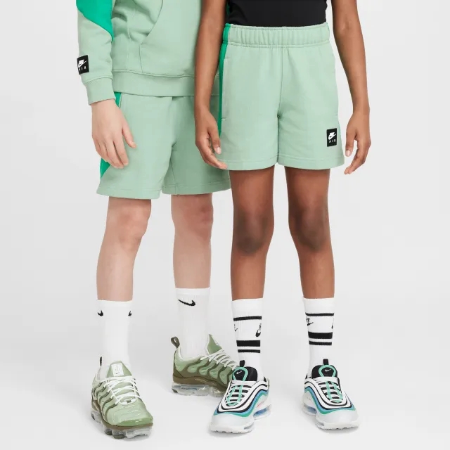 Nike Air Older Kids' Fleece Shorts - Green - Cotton