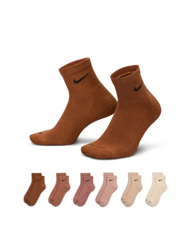 Nike Sportswear Everyday Essential 6 Pack Socks In Multi