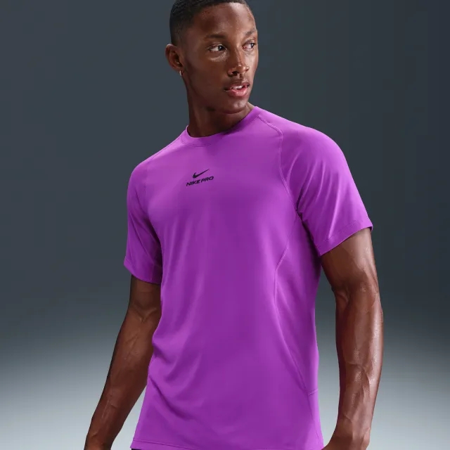 Nike Pro Training Men's Dri-FIT Short-Sleeve Top - Purple - Sustainable Materials