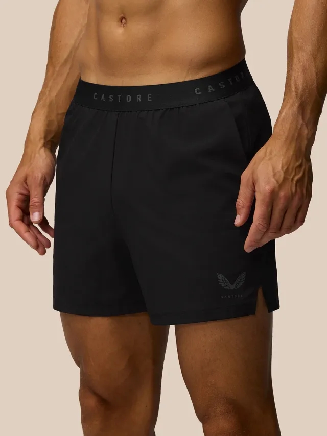 Castore Adapt Training 5" Branded Elastic Shorts - Black