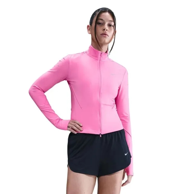 Nike Swift Half-Zip Running Shirt Women - Pink, Silver