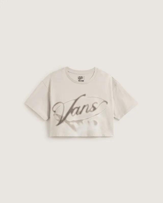 Vans - Afterburn Crop T-Shirt, Woman, Beige