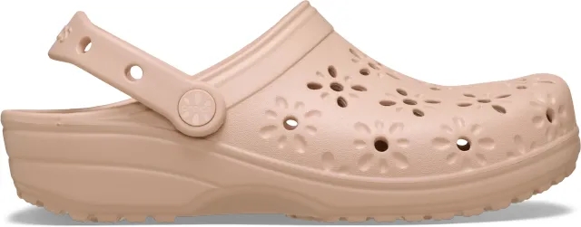 Crocs | Unisex | Classic Floral Cut-Out | Clogs | Pink Caramel | W4/M3