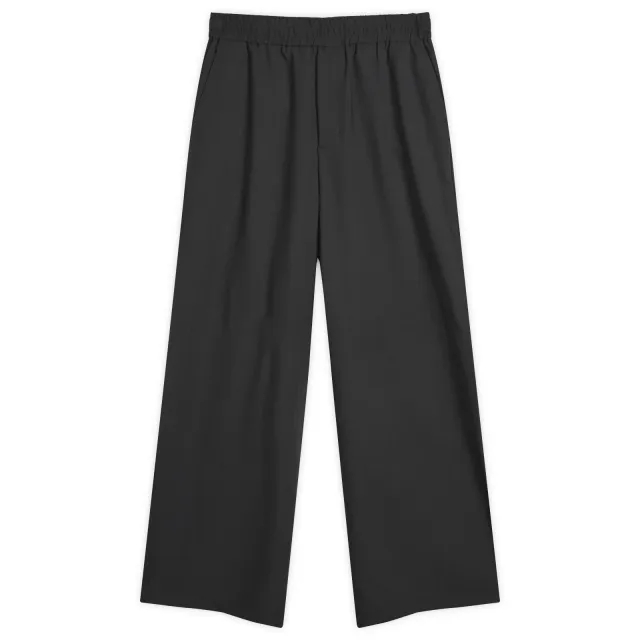 AMI Paris Men's Light Wool Twill Elastic Pants Anthracite