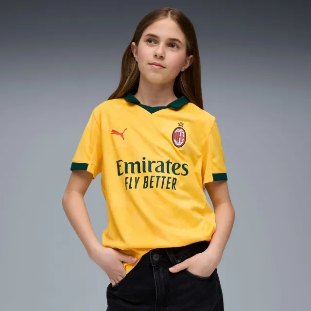 PUMA AC Milan 25/26 Third Jersey Youth, Sunny Yellow/Dark Myrtle, size 11-12 Youth